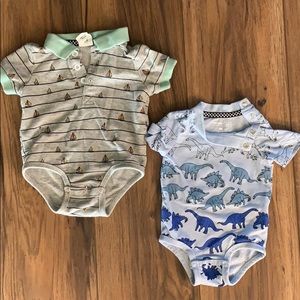 Baby boy onesies 3M dinosaur sailboat